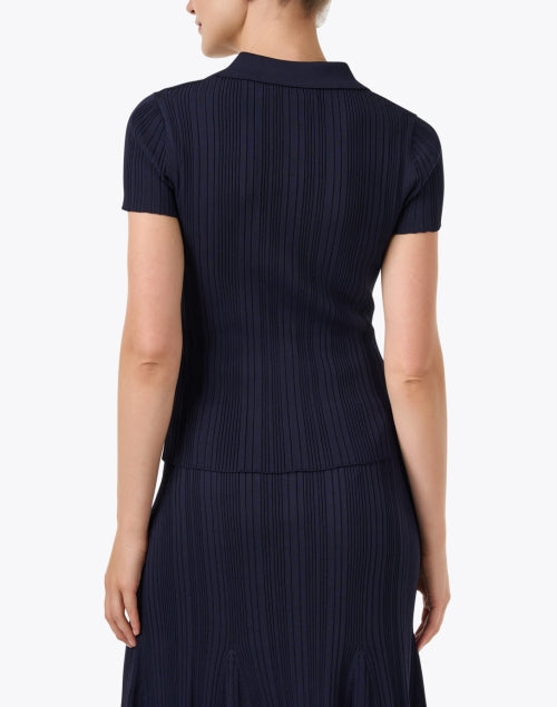 Ivanna Navy Ribbed Top