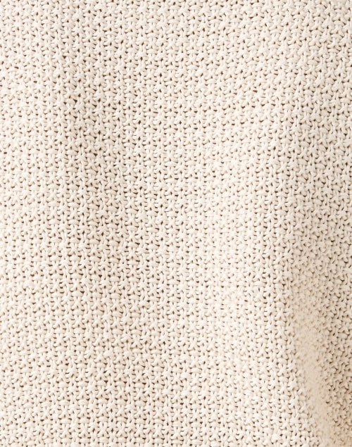 Cream Cotton Textured Sweater