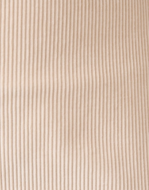 Faretra Beige Cotton Corduroy Wide Leg Trouser