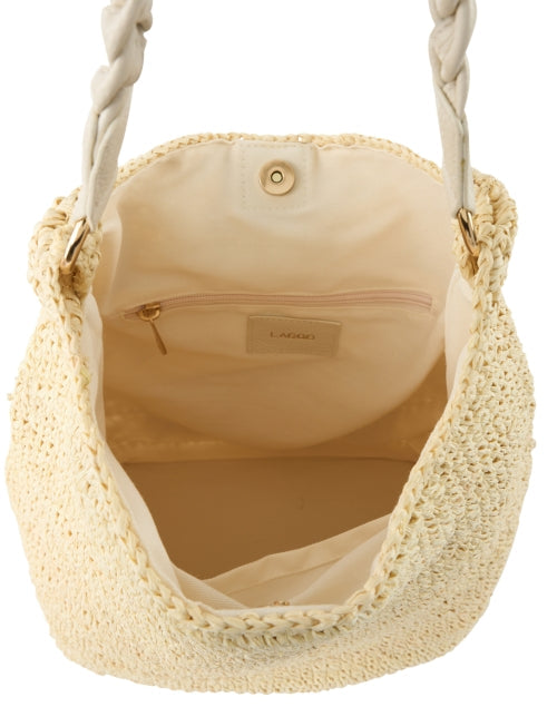 Sorrento Ivory Beige Raffia Bag