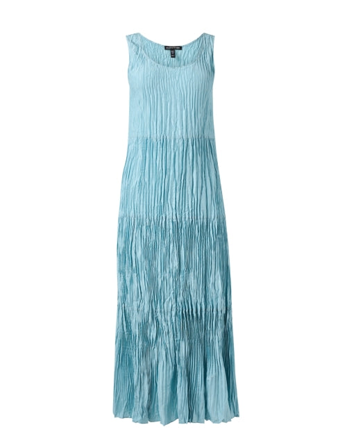 Blue Crushed Silk Dress