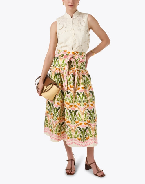 Jiya Multi Print Cotton Skirt