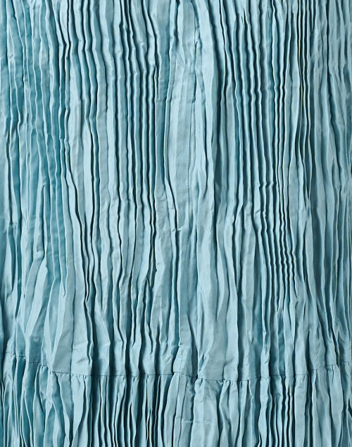 Blue Crushed Silk Dress