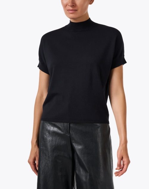 Black Short Sleeve Sweater