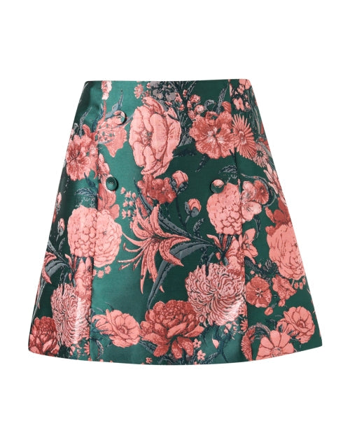 Jessica Green and Pink Jacquard Skirt