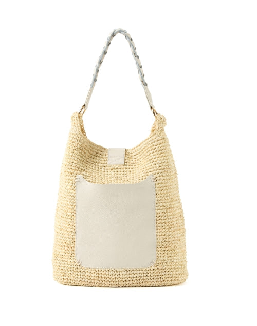 Sorrento Ivory Beige Raffia Bag