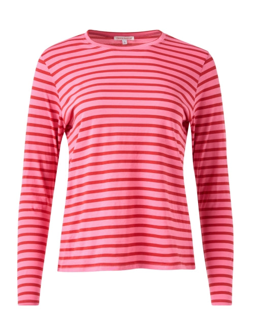 Pink and Red Striped Cotton Top