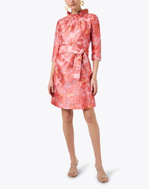 Claudine Pink Floral Organza Dress