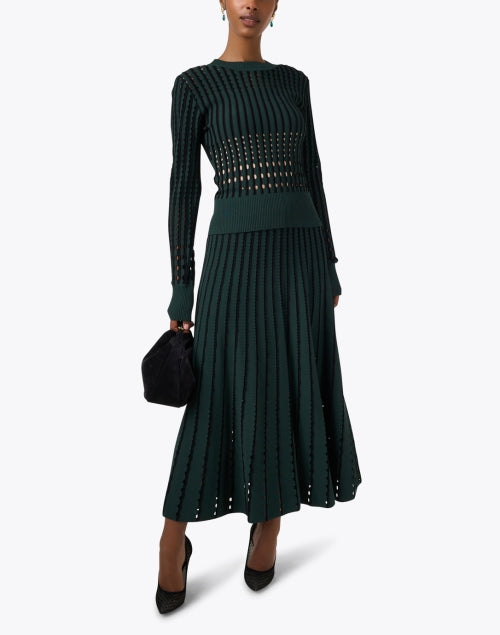 Colton Green Pinstripe Knit Skirt