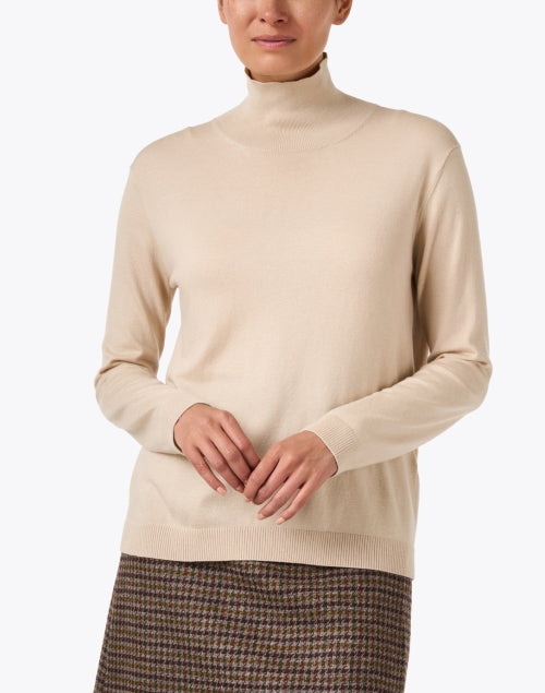 Kiku Beige Silk Wool Sweater