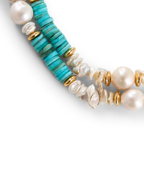 Turquoise and Pearl Layered Necklace