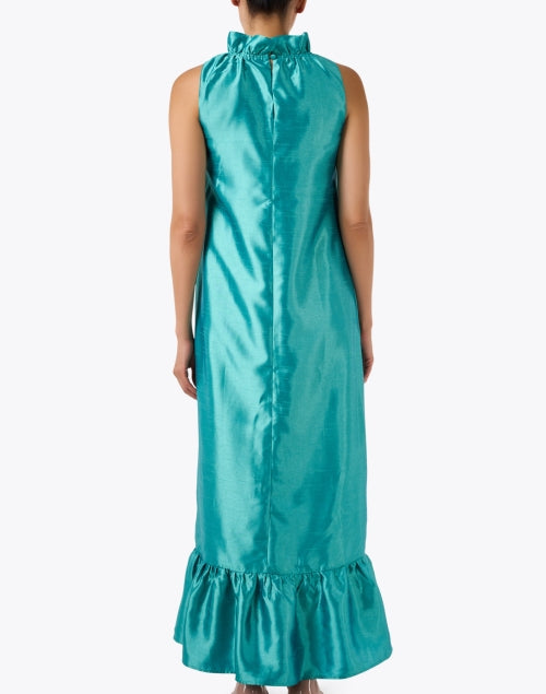 Camille Teal Silk Dress