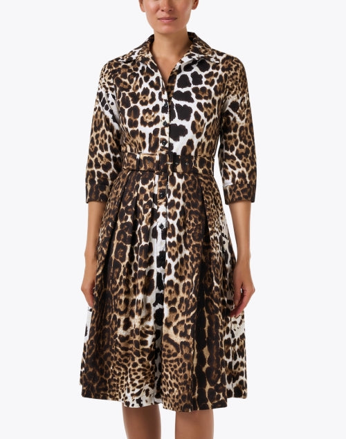 Audrey Leopard Print Shirt Dress