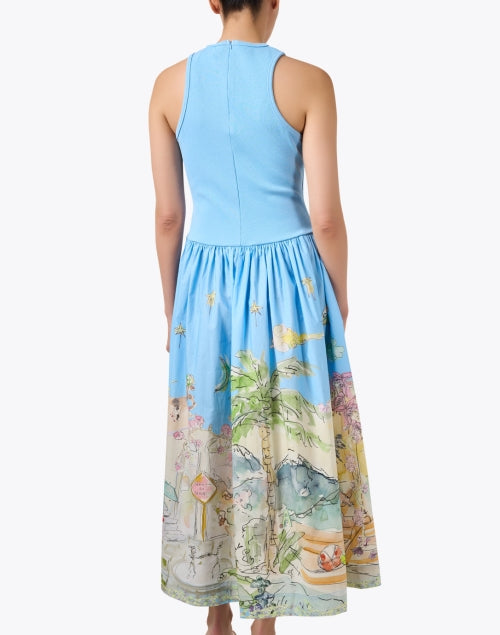 Anouk Blue Beach Print Dress