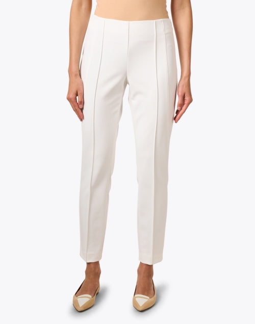 Gramercy White Stretch Pintuck Pant