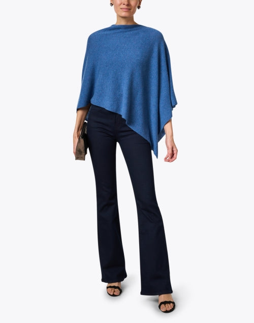 Heathered Blue Cashmere Ruana