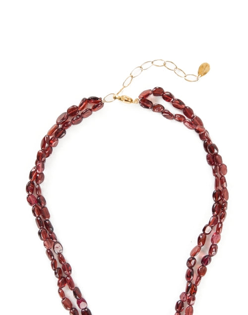 Garnet Beaded Pendant Necklace