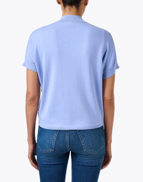 Iris Blue Short Sleeve Sweater