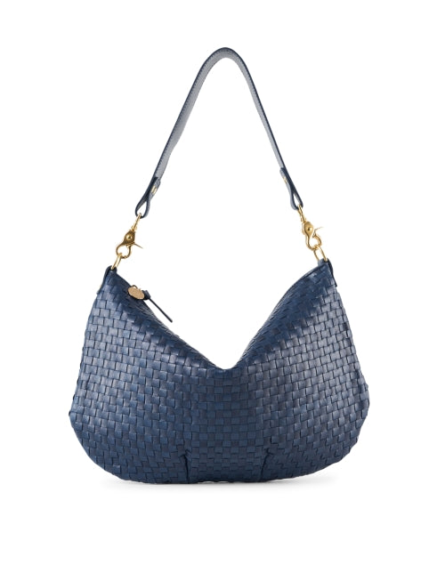 Moyen Navy Woven Messenger Bag