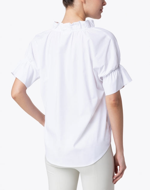 Crosby White Silky Poplin Top