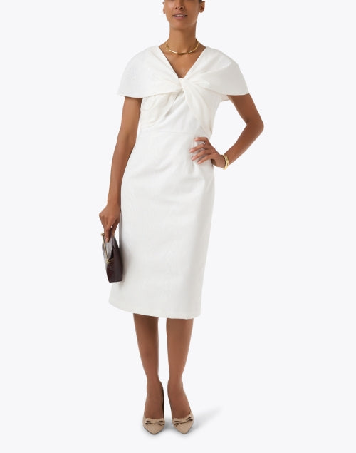 White Twist Sheath Dress