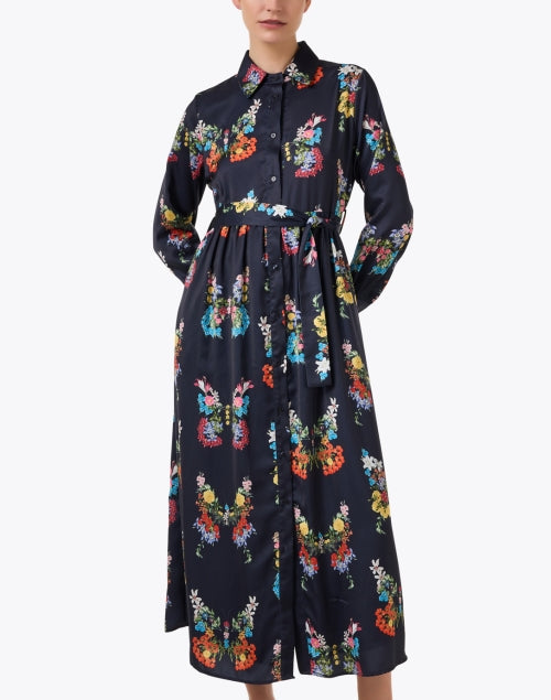 Amira Navy Butterfly Print Dress