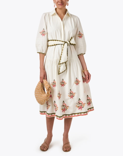 Paisley Ivory Print Shirt Dress