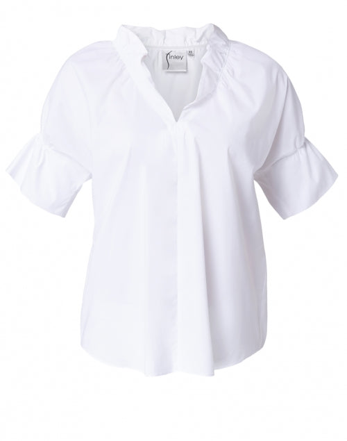 Crosby White Silky Poplin Top