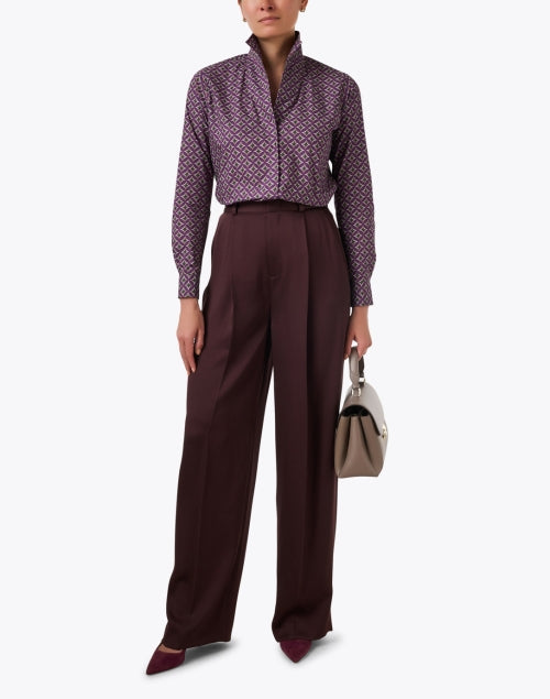 Four Seasons Multi Geo Print Cotton Blouse