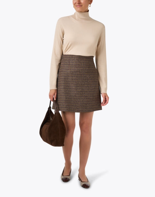 Kiku Beige Silk Wool Sweater