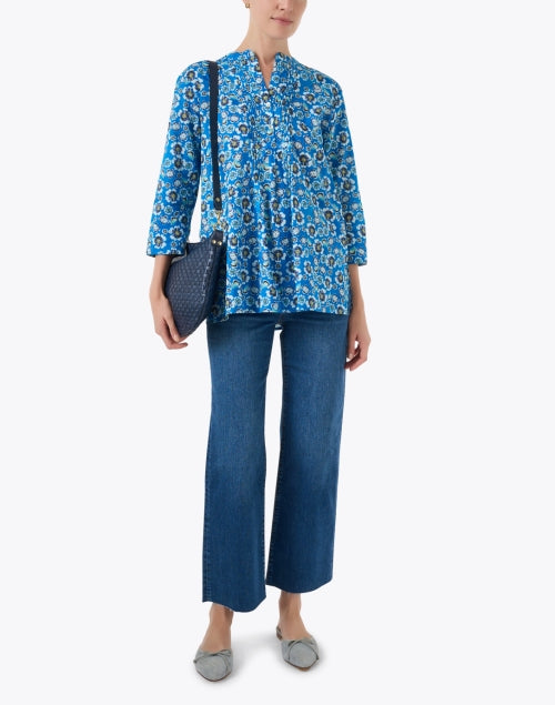 Moyen Navy Woven Messenger Bag