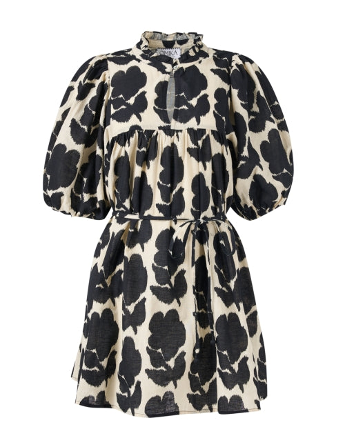 Wren Black and Ivory Print Dress