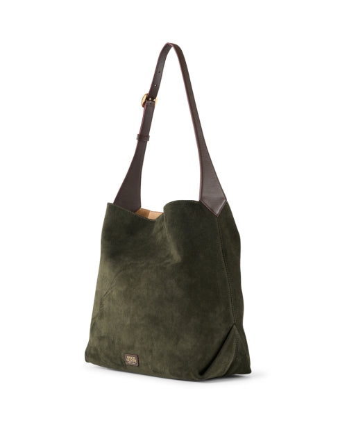 Brynn Olive Green Suede Hobo Bag