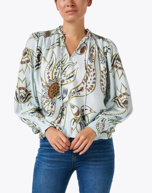 Anouk Blue Print Blouse