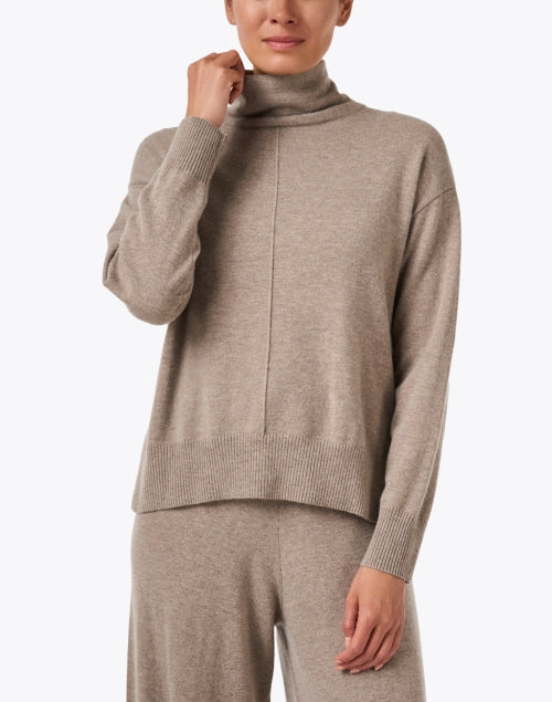 Scrivia Taupe Wool Cashmere Sweater