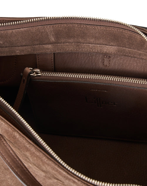 Petite Penne Brown Suede Tote Bag