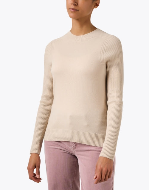 Beige Wool Cashmere Sweater