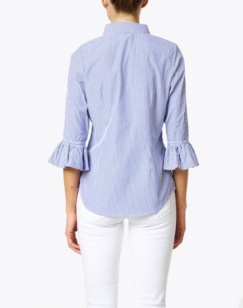 Navy and White Striped Cotton Top