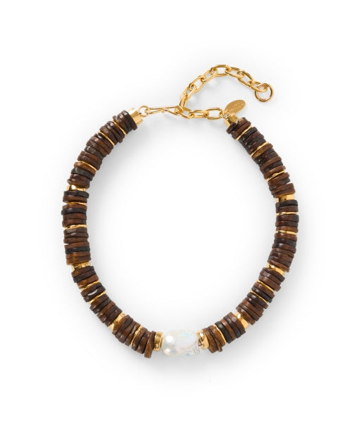 Bilbao Brown Pearl Beaded Necklace