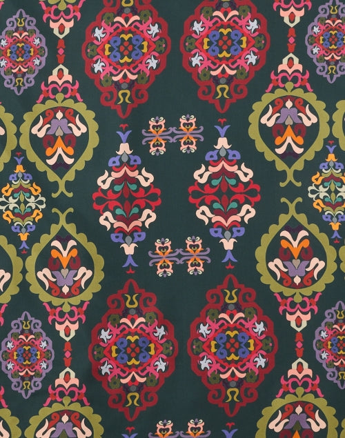 Multi Abstract Print Silk Scarf