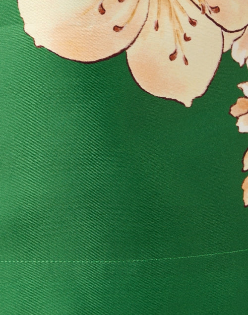 Green Floral Print Top