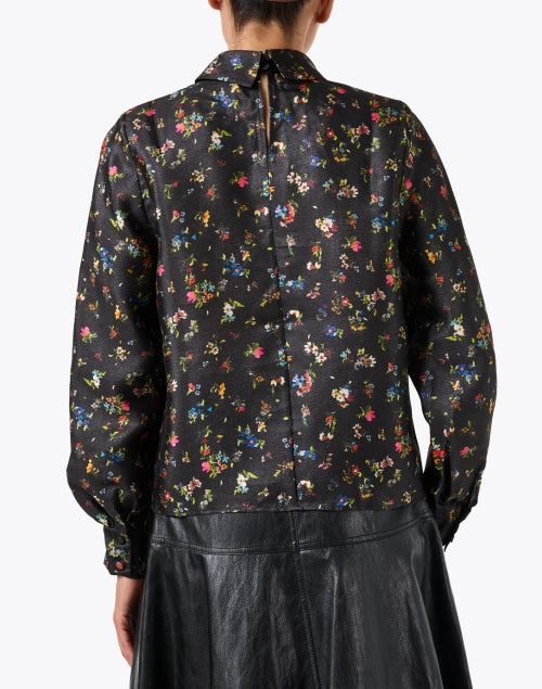 Black Multi Floral Top