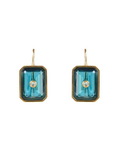 Denim Blue Tile Drop Earrings