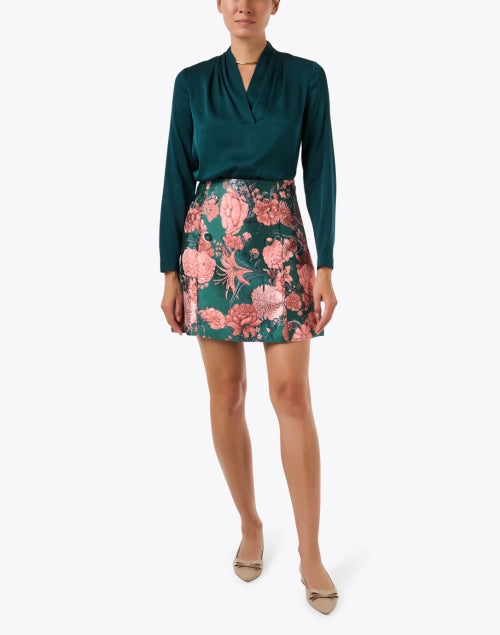 Jessica Green and Pink Jacquard Skirt