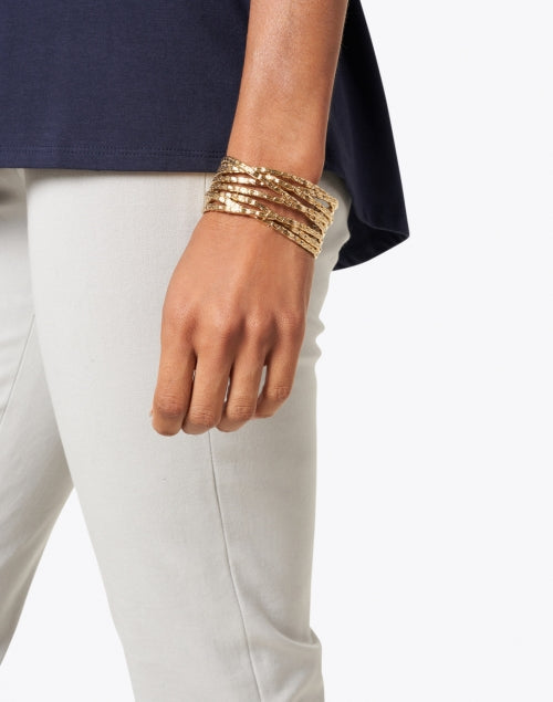 Gold Braided Cuff Bracelet
