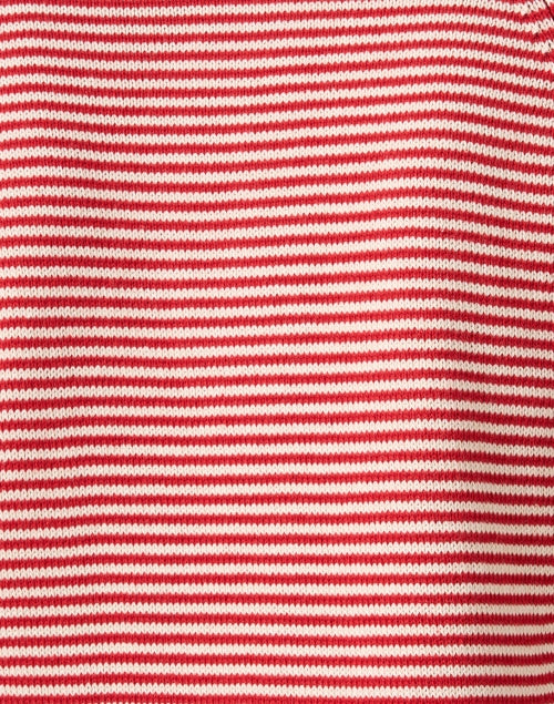 Junior Red and White Stripe Polo Top