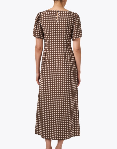 Adalene Brown Check Dress