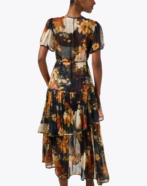 Mallories Multi Print Chiffon Dress