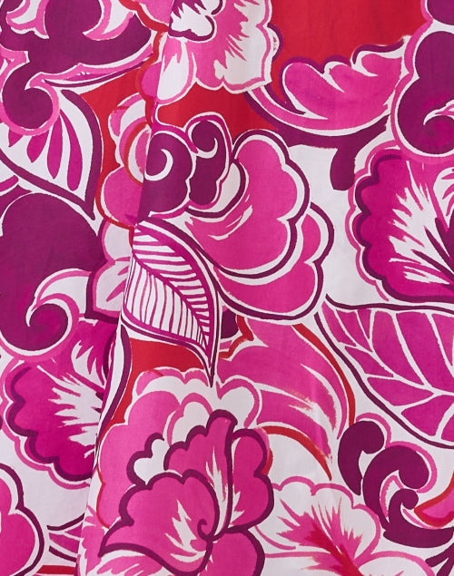 Caryl Pink Floral Print Cotton Dress