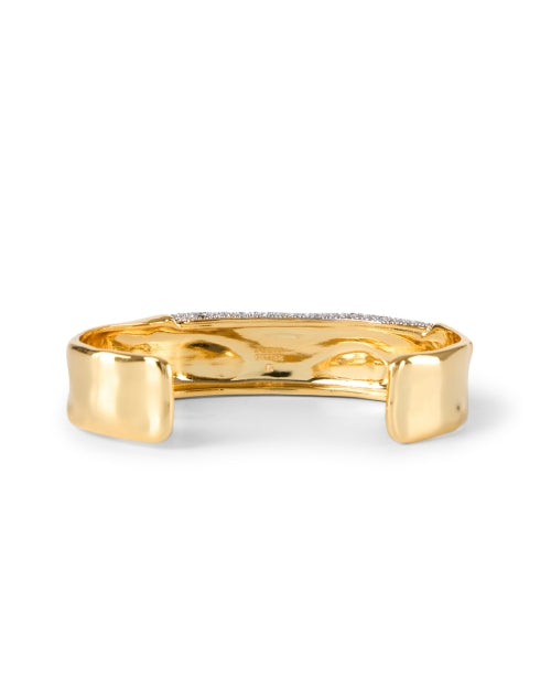 Solanales Gold Crystal Cuff Bracelet